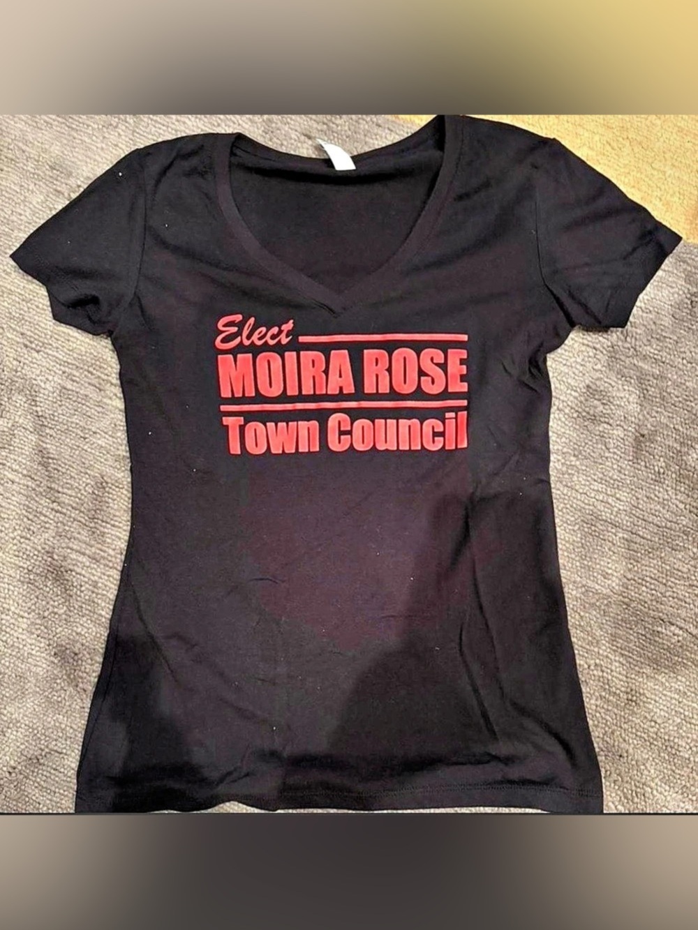 Schitts Creek Elect Moira Rose Town Council T-Shirt Graphic V-Neck Tee